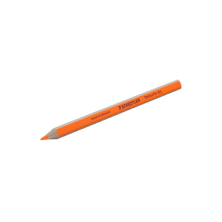 オレンジ色の鉛筆 STAEDTLER テキストサーファー ドライ 蛍光色鉛筆（太軸） | DELFONICS
