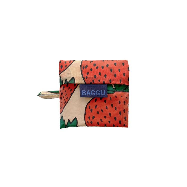 BAGGU エレクトリックストロベリー　リバースフラワー　巾着付　エコバッグ BABY BAGGU | DELFONICS Web Shop